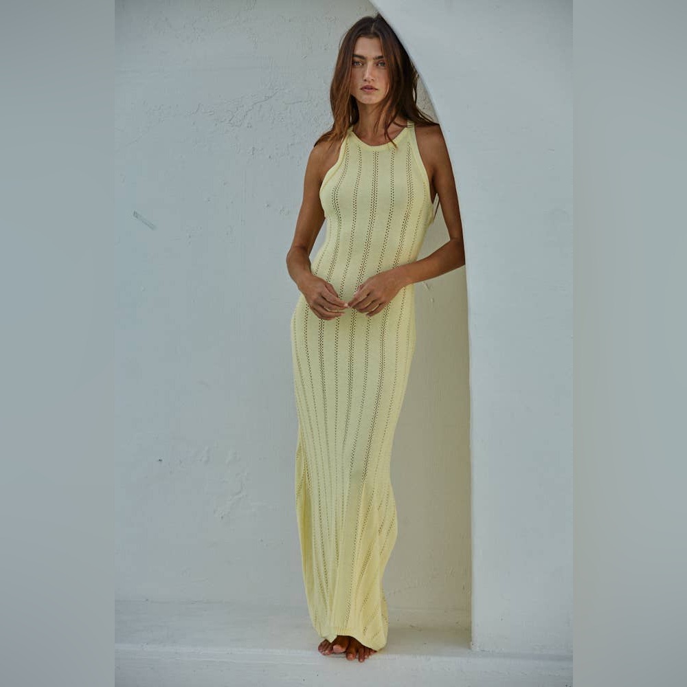 By Together Butter Yellow Maxi Dress Size Small